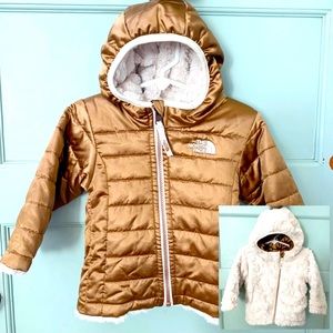 Girls Northface reversible winter jacket
